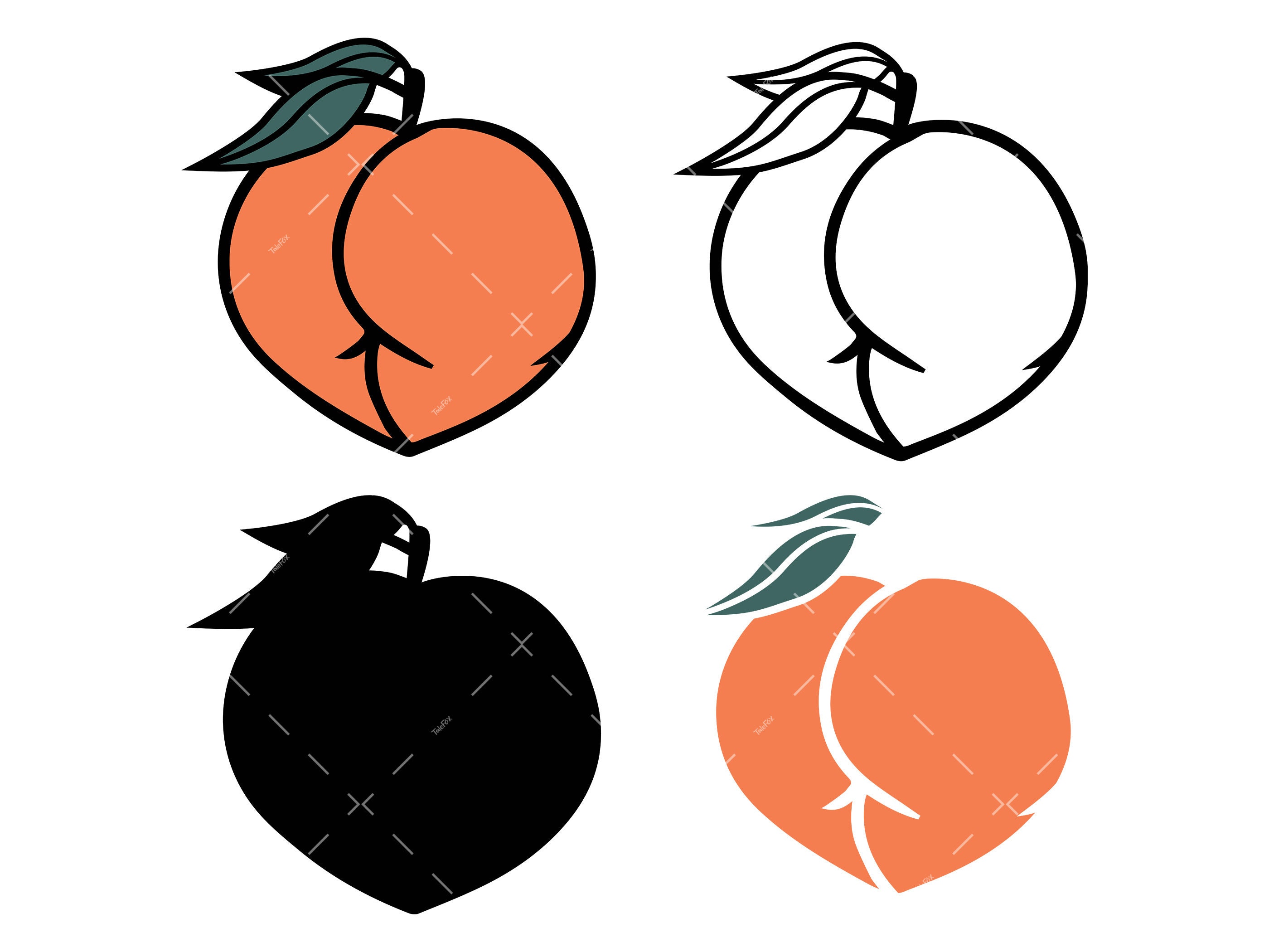 Peach Butt Svg, PNG, Cricut, Peach Ass SVG, Layered peach butt svg, Peachy SVG