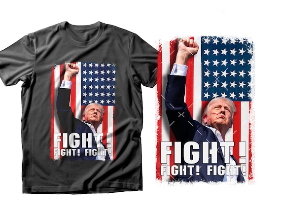 Trump Fight PNG, Cricut, Trump Png, Usa flag png, You Missed png, Trump shirt design, 300dpi