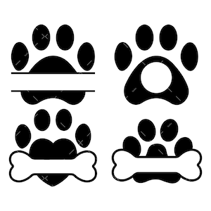 Hondenpoot Split SVG, PNG, Cricut, hond svg, hondenliefhebber svg, hondenpoot SVG