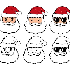 Santa Face SVG, PNG, Cricut, Christmas Svg, Santa Claus SVG, Santa Cut Files
