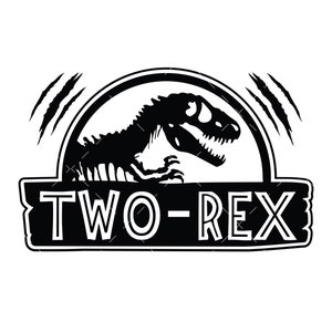 Dos Rex SVG, PNG, Cricut, T-Rex Svg, 2 Rex SVG, Niño 2o Cumpleaños Svg, Dinosaurio Svg