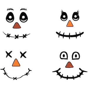 Scarecrow Face Svg, PNG, Cricut, Halloween svg, Thanksgiving Svg, Autumn Svg, Mr and Mrs Face Svg, Funny Faces Svg