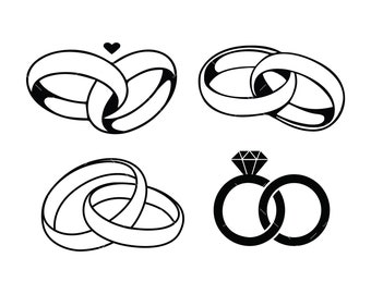 Wedding Rings SVG, PNG, Cricut, Marriage Rings Svg, Wedding Svg, Engagement Ring svg