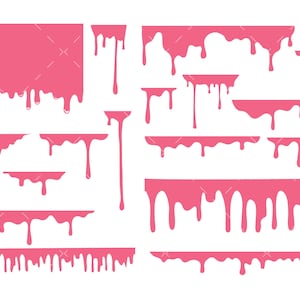 Dripping borders SVG, PNG, Cricut, Dripping svg, Honey SVG, Choclate Paint drip