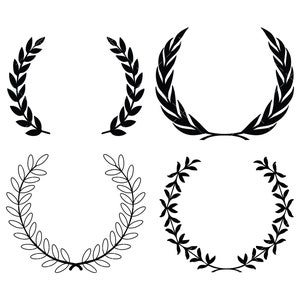 Leafy Wreath Svg, PNG, Cricut, Floral wreath svg, wedding wreath svg, laurel wreath svg