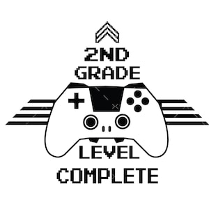2e leerjaar niveau volledige SVG, PNG, Cricut, Gamer SVG, verjaardag SVG, video game SVG, graad niveau volledige SVG