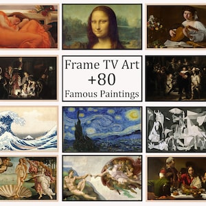 Frame TV Art, Famous Paintings Frame Tv art, Mona Lisa, Starry Night