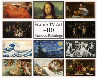 Frame TV Art, Famous Paintings Frame Tv art, Mona Lisa, Starry Night