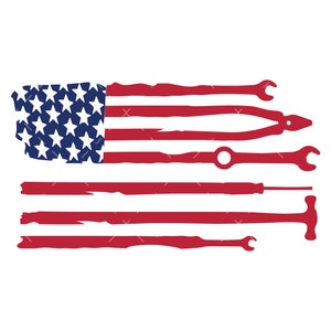 USA Flag Tools Svg, PNG, Cricut, USA Flag, American Flag svg, Plumber svg, Construction svg, Carpenter svg