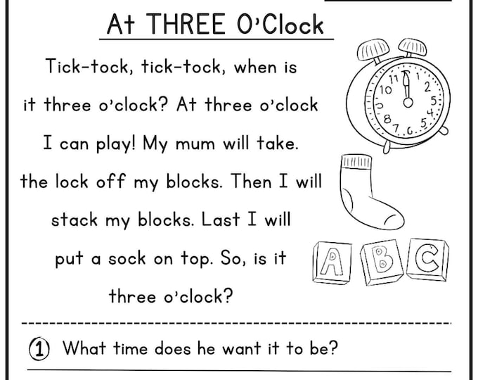 Reading Comprehension Worksheets, CVC Sentences for Kindergarten and ...
