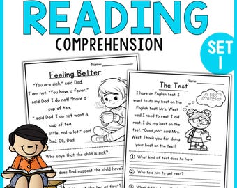 Kindergarten 1st grade Reading Comprehension Passages Classroom Tutoring activity - Set 1 Sentences Reading Fluency worksheet 50