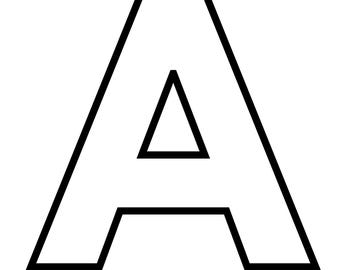 Letras del alfabeto grandes para imprimir, plantillas de números grandes, letra de la semana para imprimir, recursos didácticos en PDF