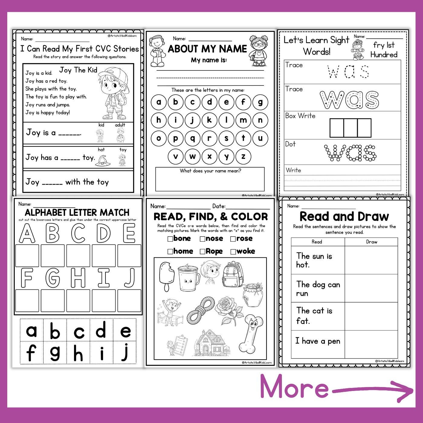 140 First Grade Morning Work Review Worksheets Teacher Resources Worksheet  Math,literacy Kindergaten Homework Activiy Pack Kindergarten - Etsy, image size:1400x1400
