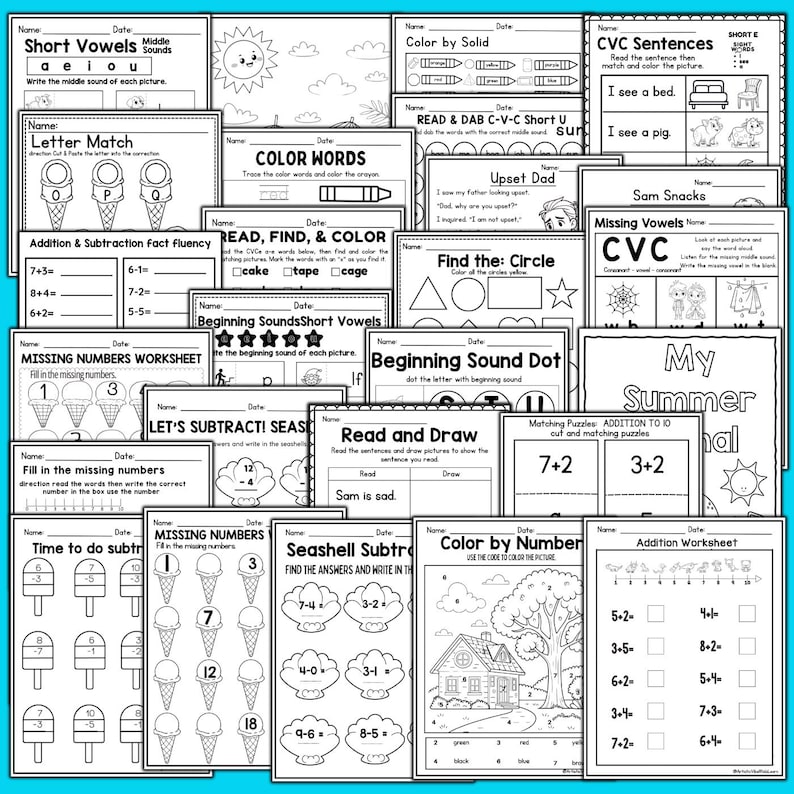 summer packet
Kindergarten Review
summer worksheets
Kindergarten
first grade
Math Worksheets
Summer activities
first grade Review
Teacher resources
kindergarten math
Phonics worksheets
1st grade worksheets
Literacy Worksheets