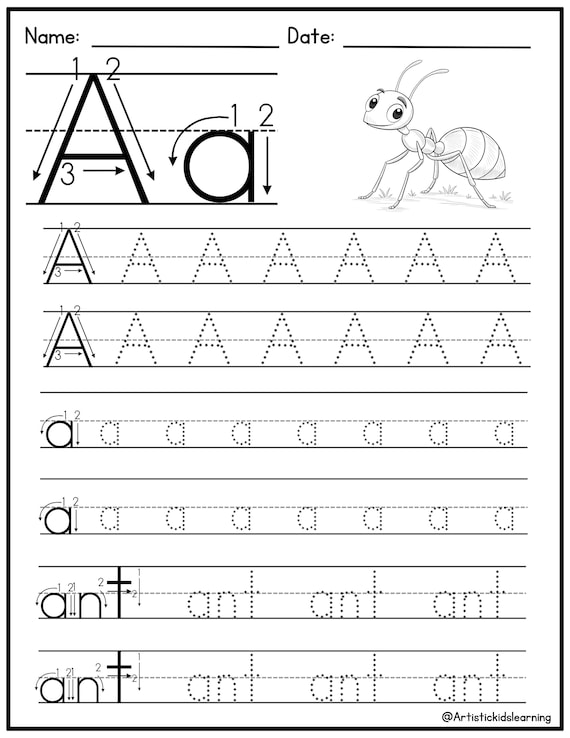 26 Printable Trace the Alphabet I Know My Letters Worksheets. Preschool-KDG Phonics.Literacy