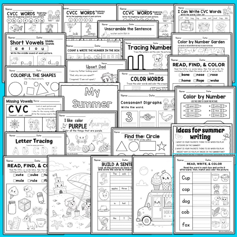 summer packet
Kindergarten Review
summer worksheets
Kindergarten
first grade
Math Worksheets
Summer activities
first grade Review
Teacher resources
kindergarten math
Phonics worksheets
1st grade worksheets
Literacy Worksheets