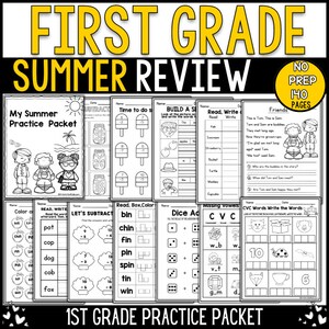 First Grade Summer Review Worksheets Teacher Resources Worksheet Math ...