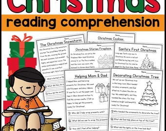 Christmas Reading Comprehension Fluency Passages and Questions First Grade  Kindergarten - First Grade -Fluency worksheet english learing
