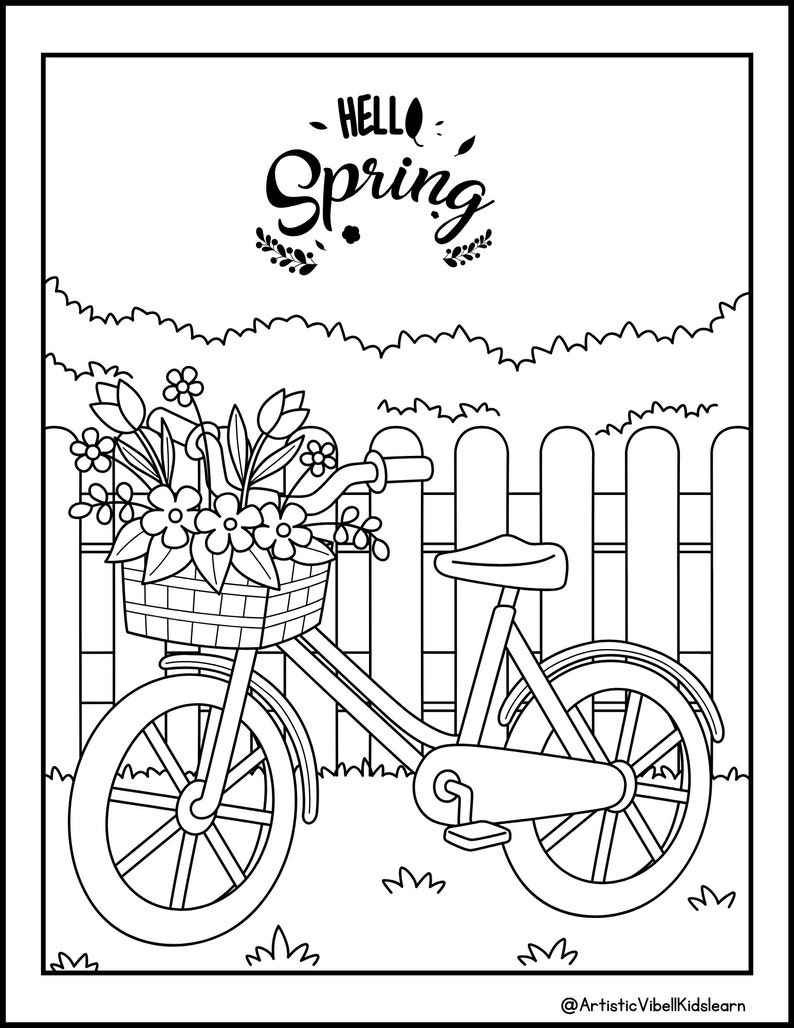 Kindergarten Spring Coloring Pages Coloring Book With Animal Pages