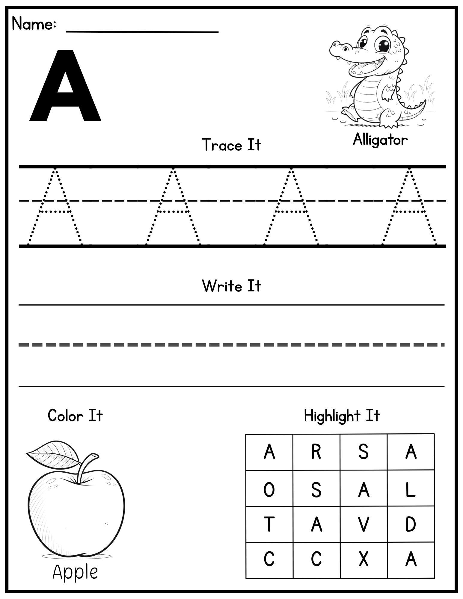 Letter of the Week Worksheets Printable, Alphabet Busy Book, Learning ...
