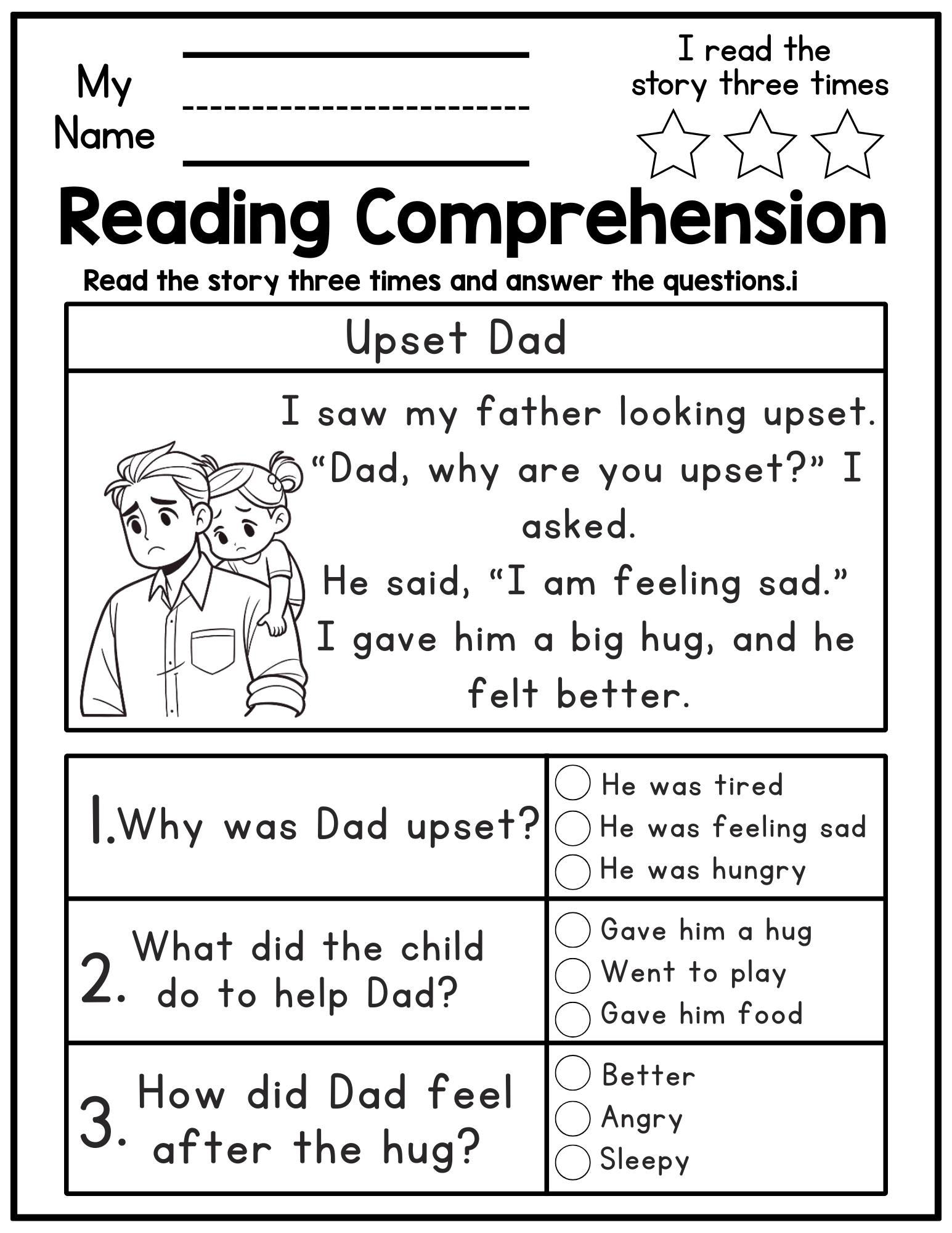 Kindergarten 1st Grade Reading Comprehension Passages Worksheets ...