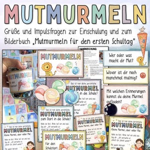 Encouragement for the book &quot;Mutmurmeln&quot; - Greetings + impulses for the start of school / school enrollment