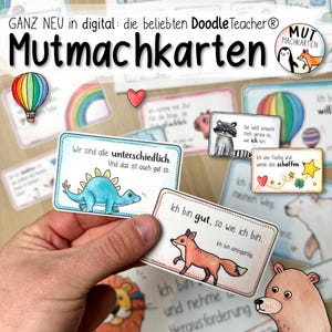 26 Mutmachkarten mit Growth Mindset von Doodleteacher: Schule and zu Hause (PDF / digitaler Download)