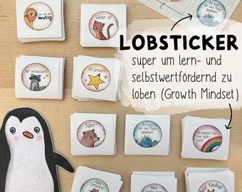 Lobsticker - richtig loben mit Growth Mindset (Klassenarbeiten)