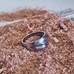 Vintage Style • Stainless Steel • Handcrafted Antique Spoon Ring, Size 12