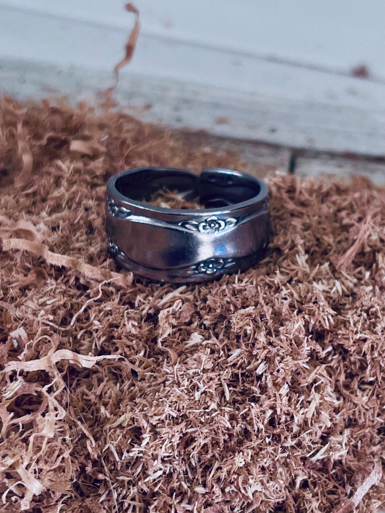 Vintage Style • Stainless Steel • Handcrafted Antique Spoon Ring - Etsy