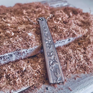 Vintage Style • Stainless Steel • Antique Spoon Pendant Necklace
