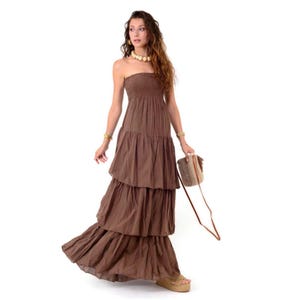 Cotton Boho Summer Dress: Sleeveless Casual Vacation Wear