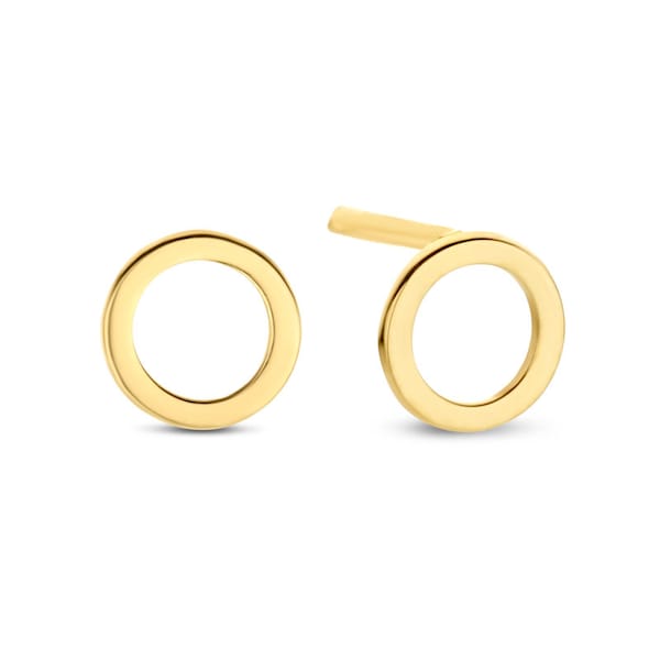 Ohrstecker Kreis Ø 4.5mm Gold 585 gelbgold 14kt. Weihanchtsgeschenk Goldschmuck