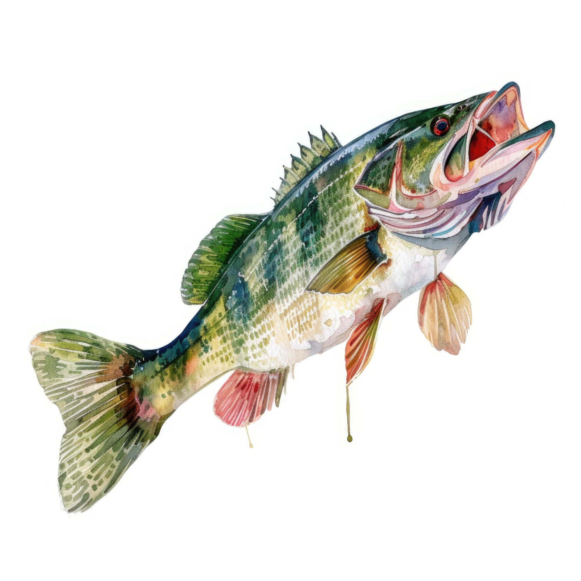 Bass Fishing Clipart Bundle, Ideal for Fishing Shirt Design, Perfect ...
