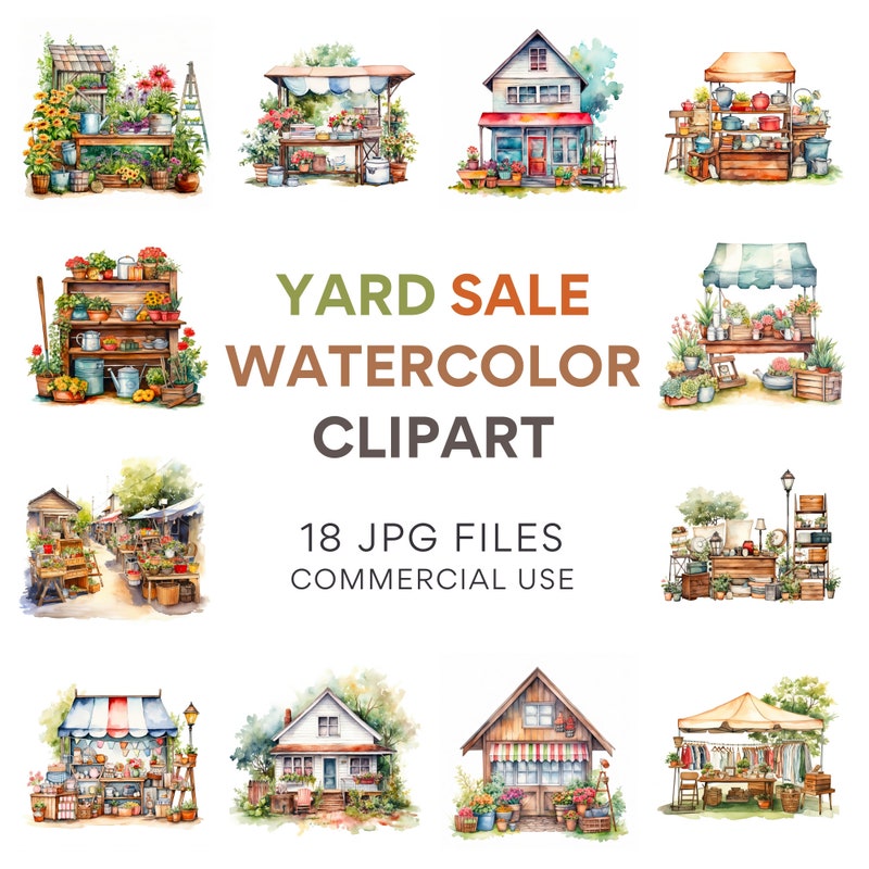 Yard Sale Clipart - Etsy