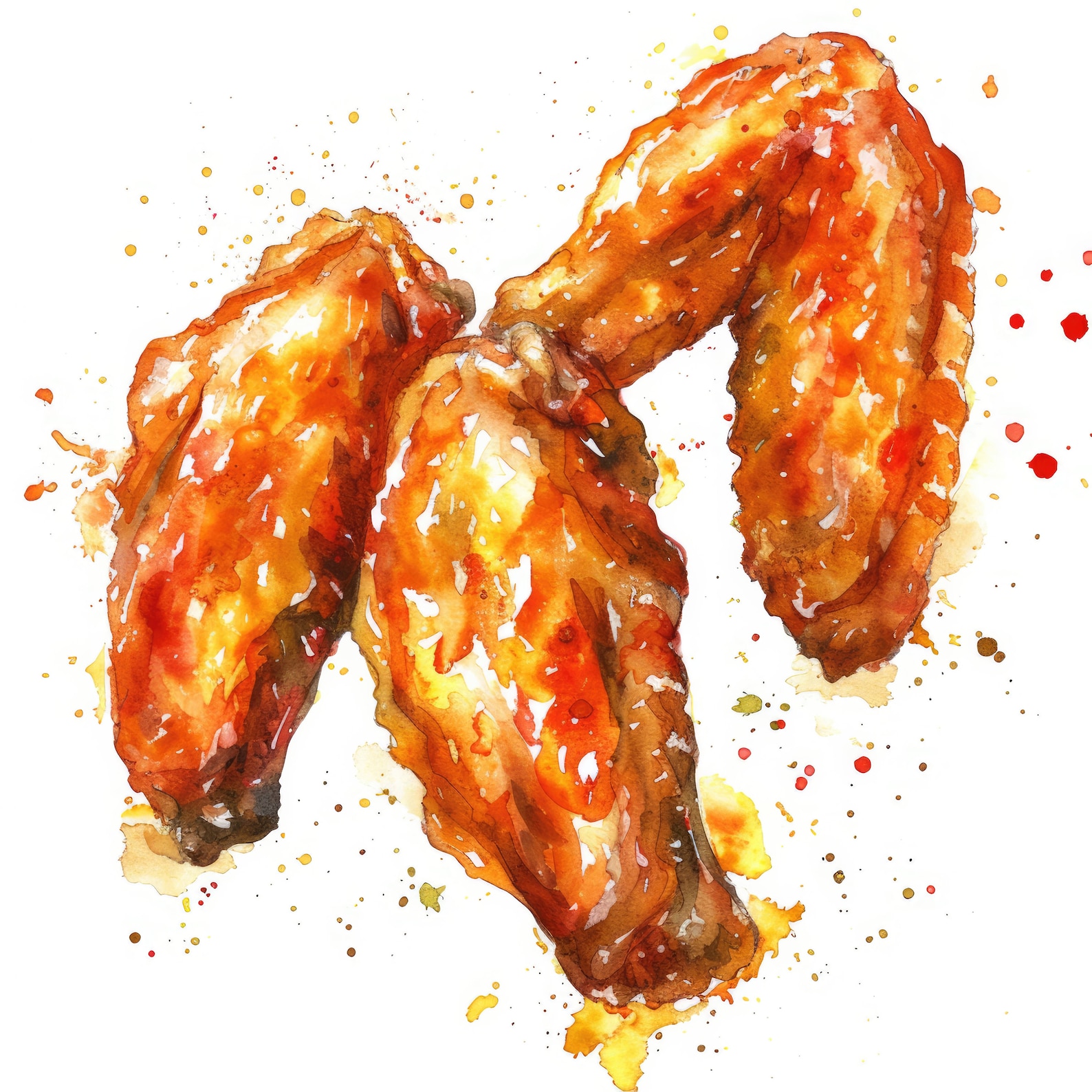 Chicken Wing Clipart Asian Style BBQ Hot Wings Instant Digital chicken-wing-clipart-asian-style-bbq-hot-wings-instant-digital