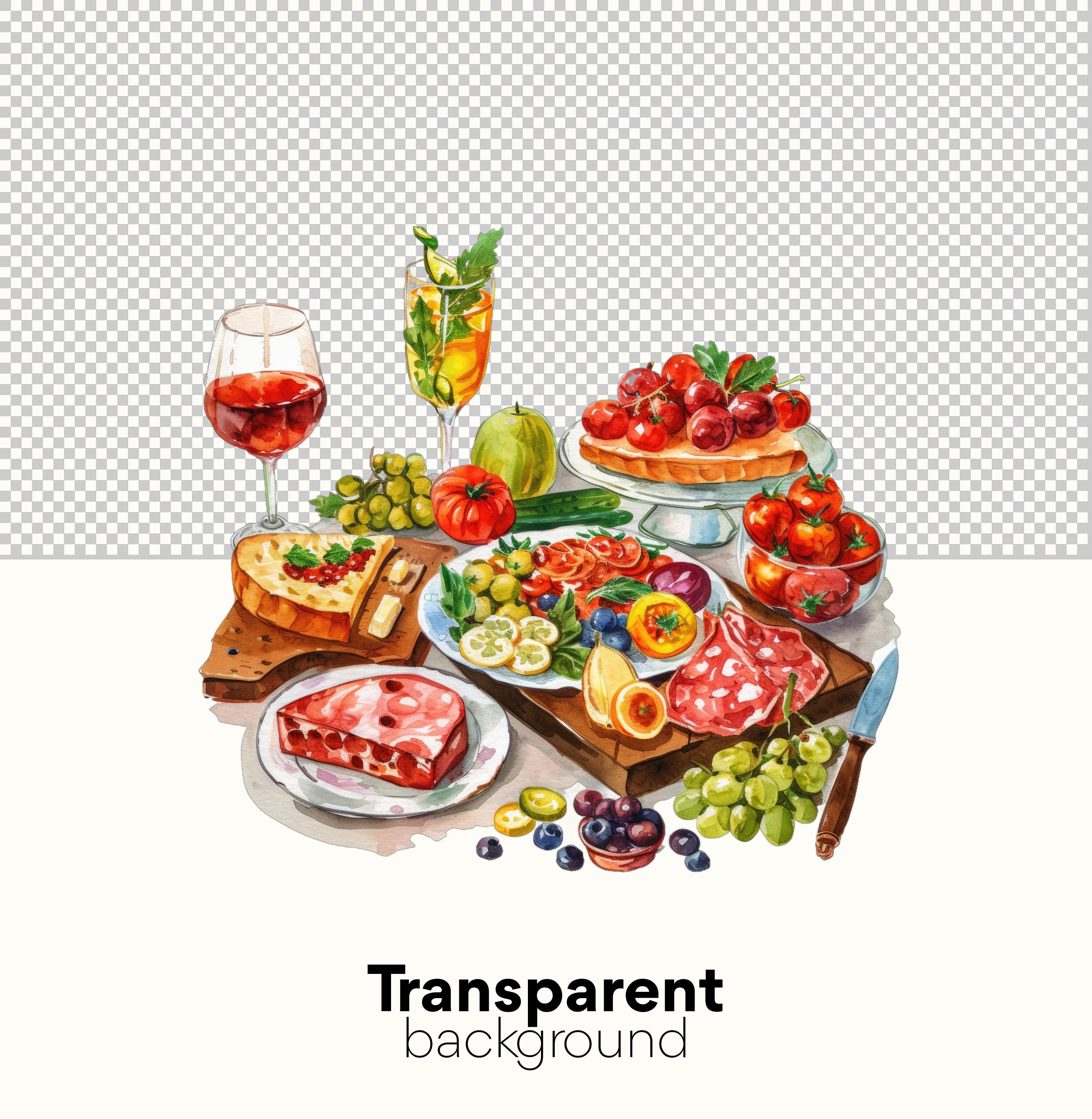 Potluck Clipart | 23 High-quality Pngs - Watercolor, Digital Planners ...