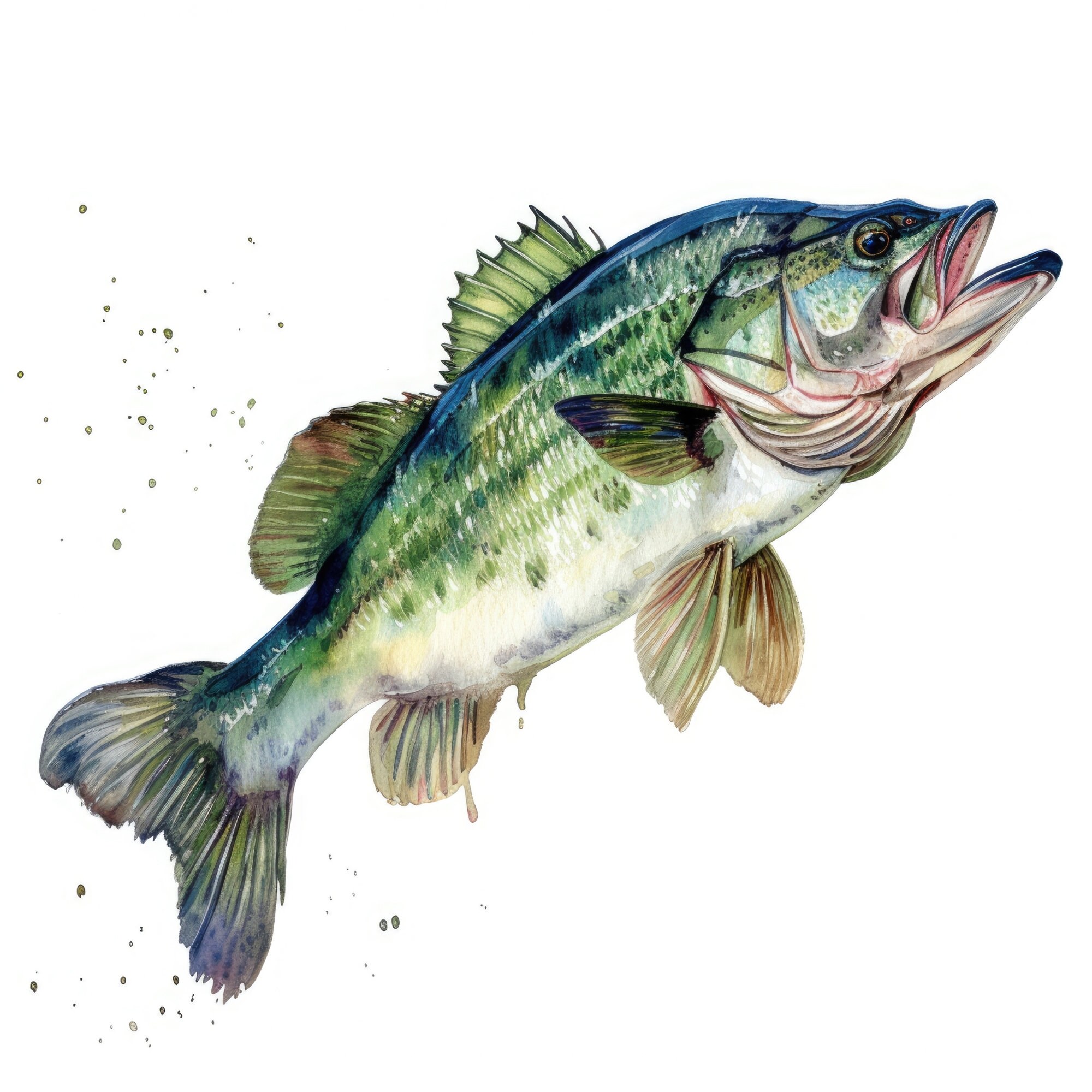 Bass Fishing Clipart Bundle, Ideal for Fishing Shirt Design, Perfect ...