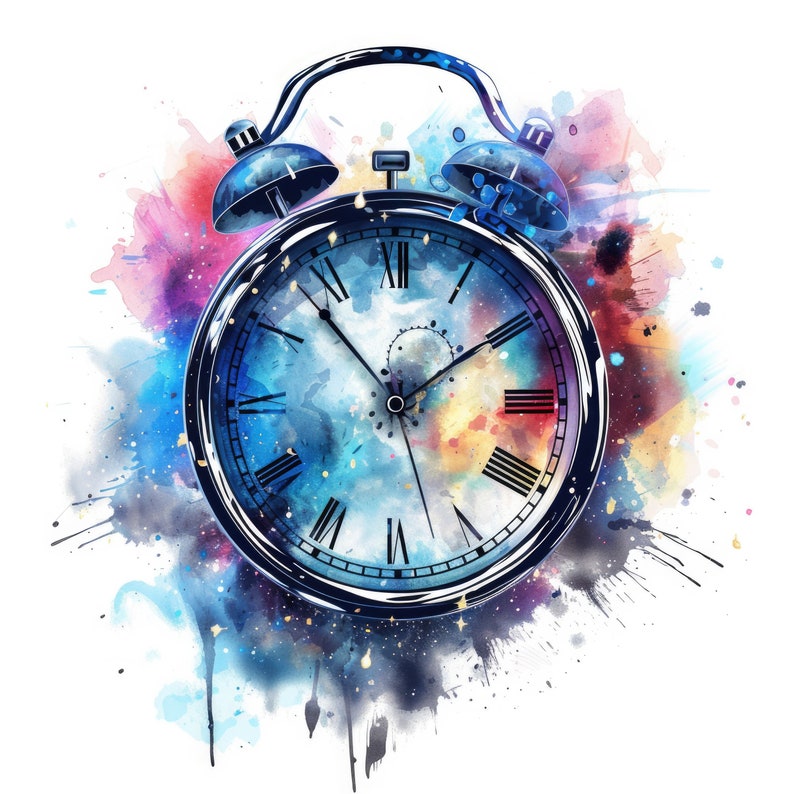 Clock Clipart Bundle: Vintage Clocks Watercolor Clipart, Steampunk ...