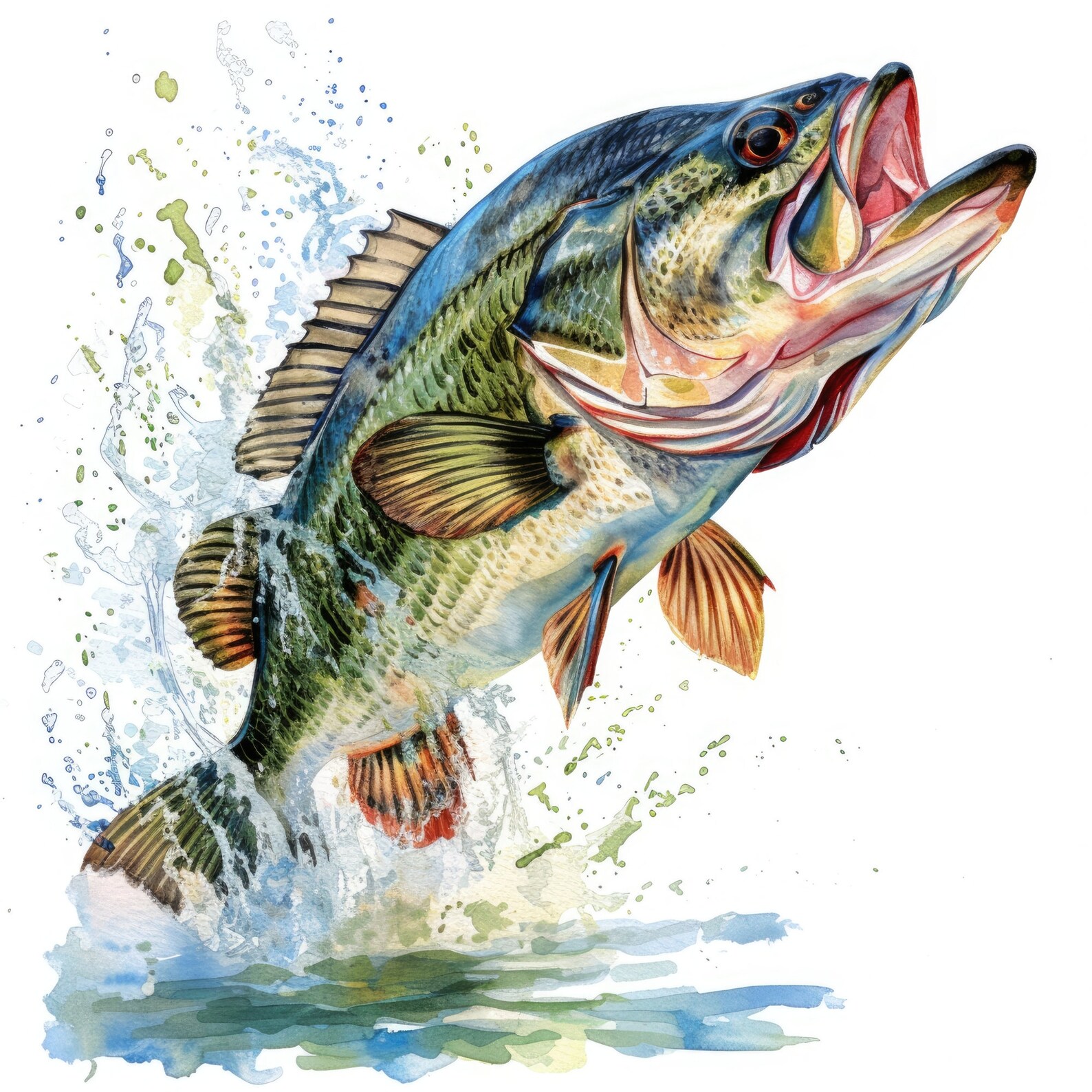 Bass Fishing Clipart Bundle, Ideal for Fishing Shirt Design, Perfect ...