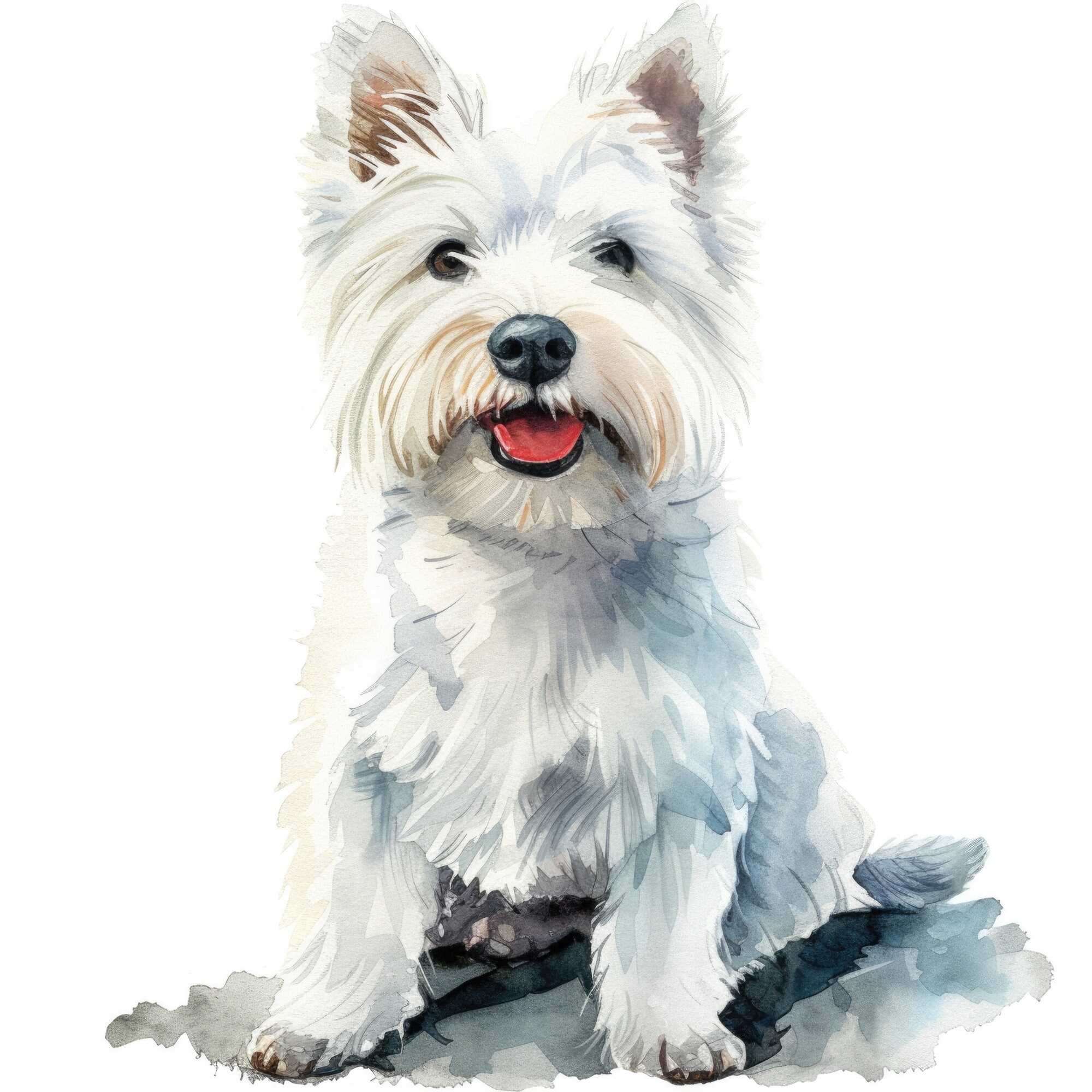 White Dog Clipart Bundle: Digital Download for Birthday, Commercial Use ...