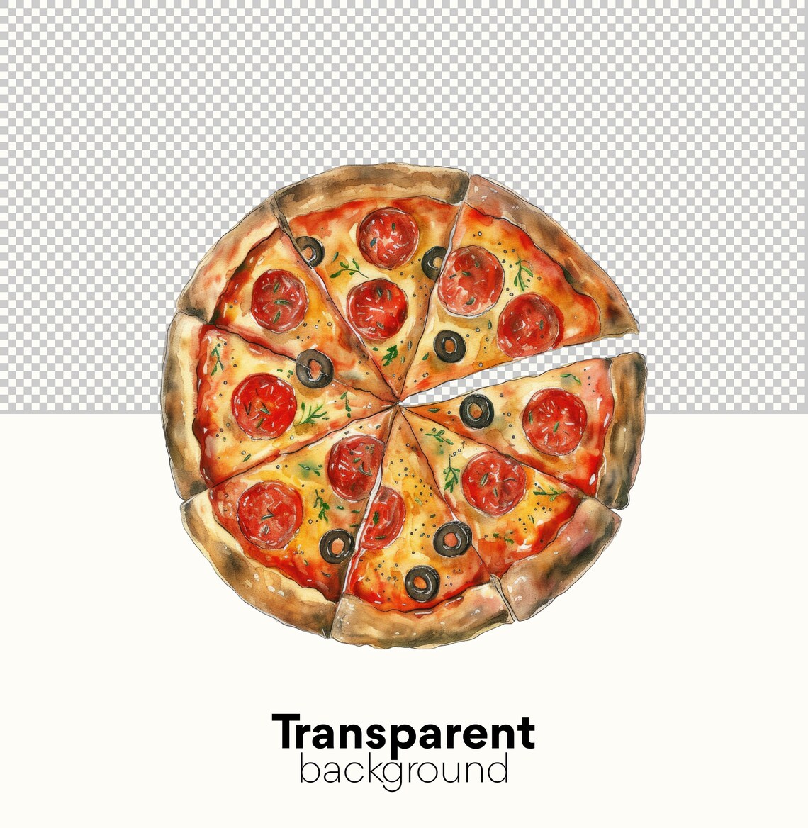 Pizza Clip Art Bundle - Watercolor Pizza, Food & Fast Food Clipart ...
