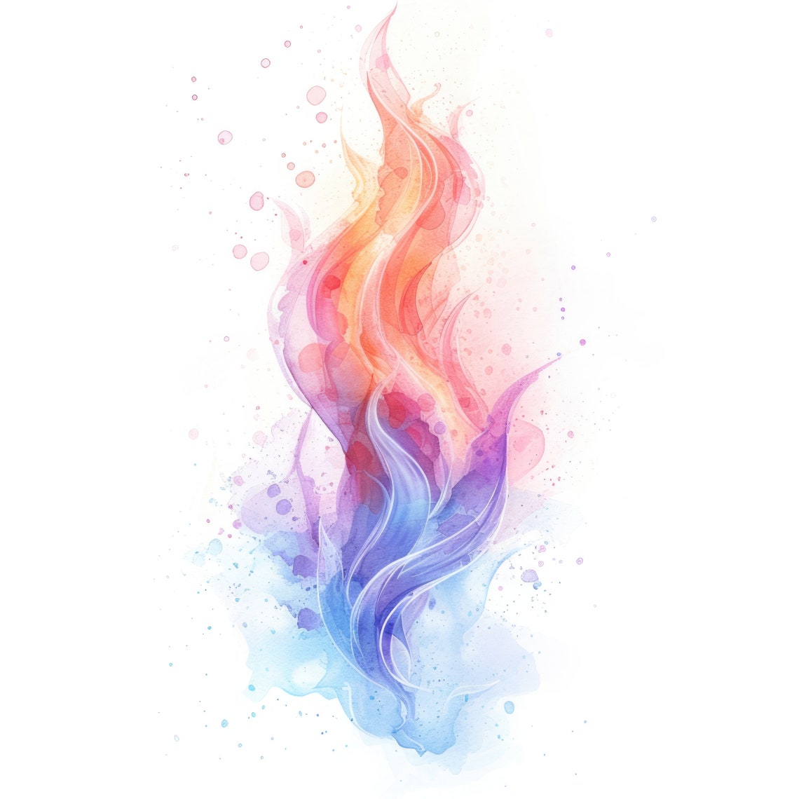 Flame Clipart Fire Overlays: Campfire Clip Art, Watercolor Fire ...