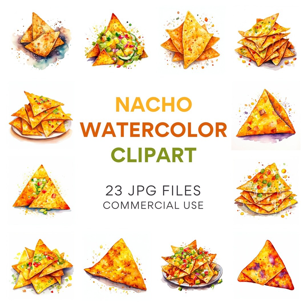 Nacho Clipart: Mexican Food Art, Burrito, Taco, Fiesta Clipart, Mexico ...
