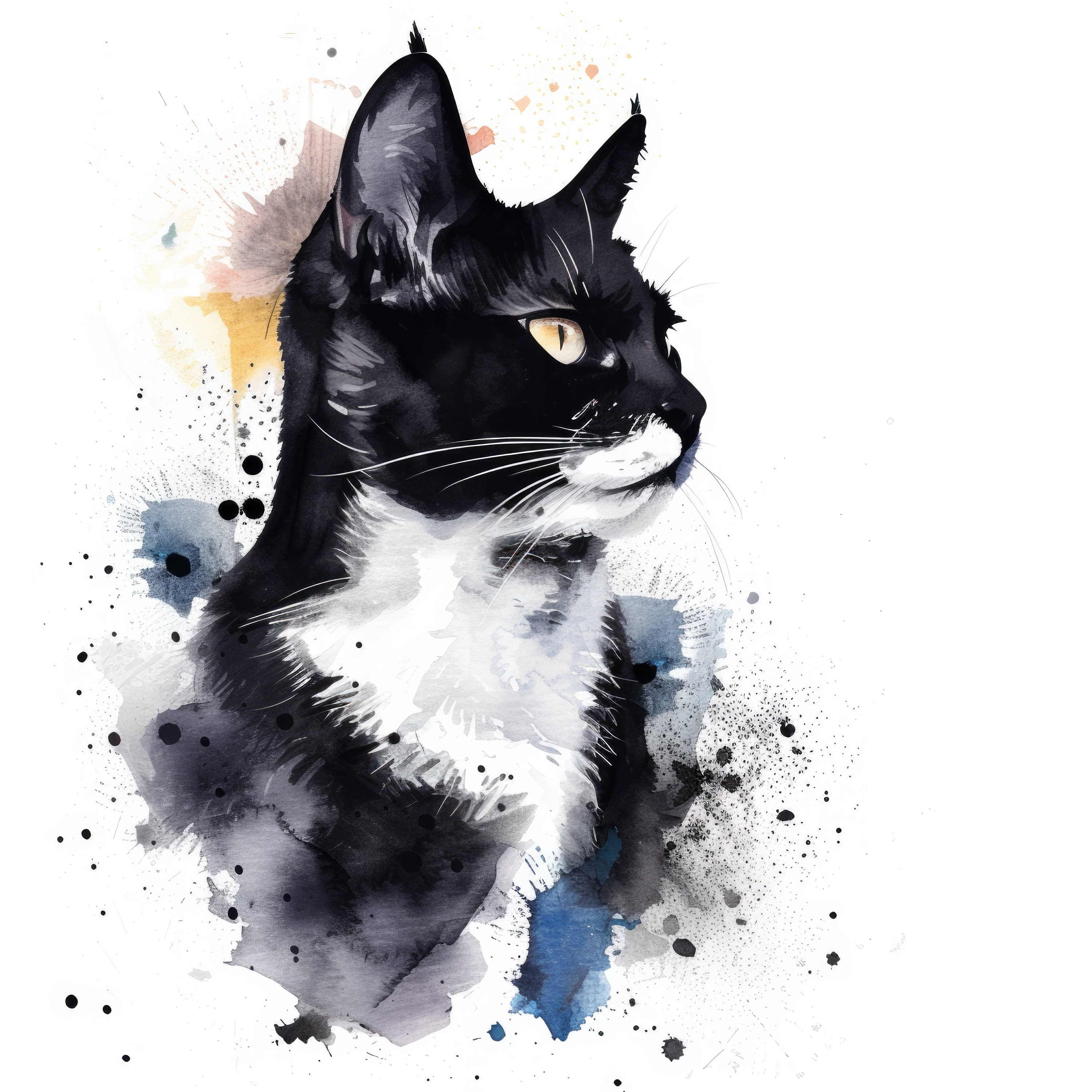 絵 リトグラフ 猫 ねこ Cat モノトーン イラスト ナチュラル 海外作家 猫のクリップアート 白黒 | 26 の高品質 JPG - 水彩画、デジタル