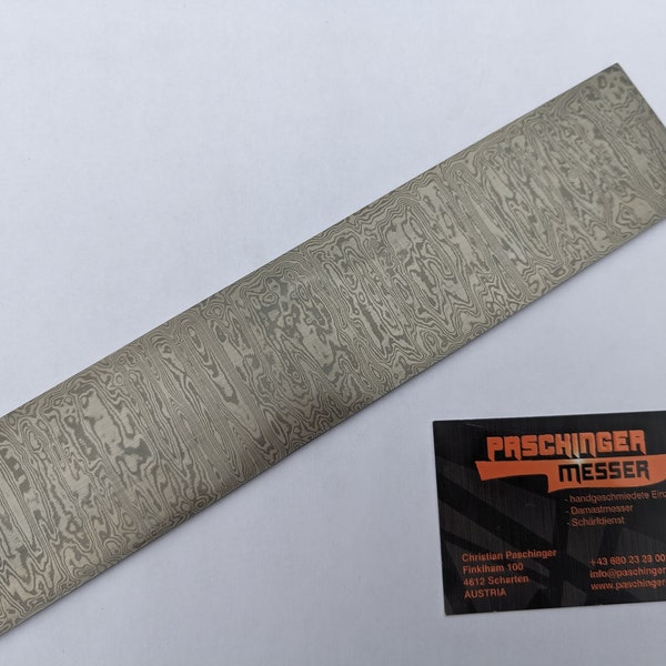 Damascus Billet 1,8mm - "Wilder Damast" - Damast Steel Bar Damaszener made in Austria #001