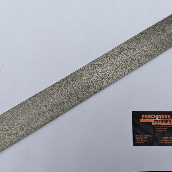 Damascus Billet 1,8mm - "Wilder Damast" - Damast Steel Bar Damaszener made in Austria #001