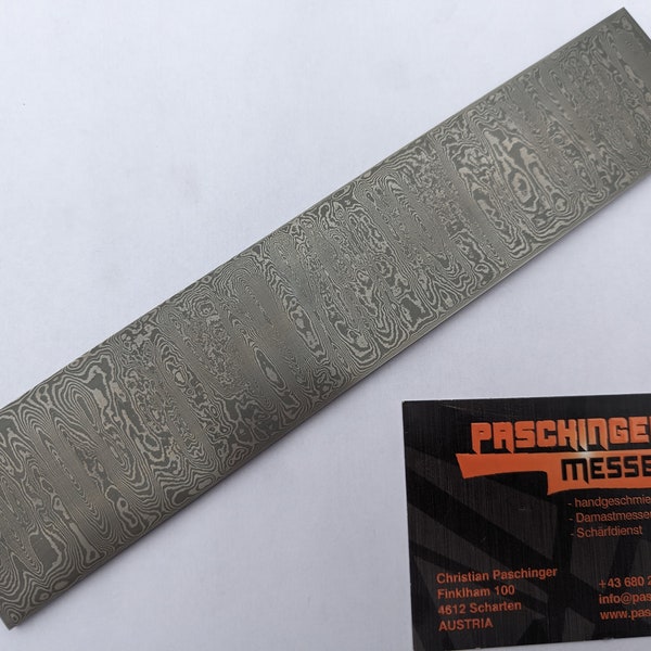 Damascus Billet 1,8mm - "Wilder Damast" - Damast Steel Bar Damaszener made in Austria #001