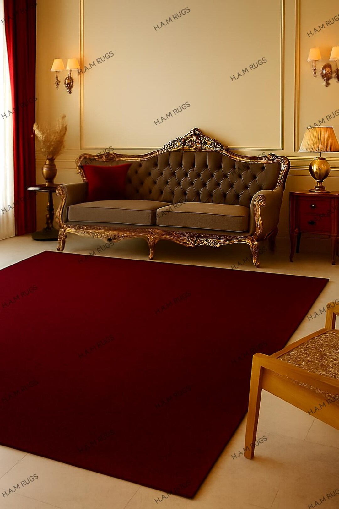 Deep Red Area Rug Luxury Solid Deep Red Area Rug -burgundy Carpet for Living Room-modern ...