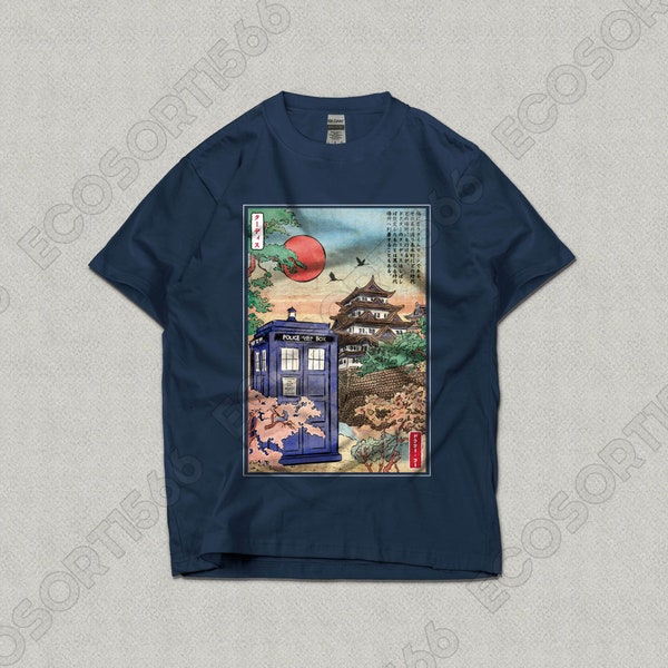 Tardis in Japan Unisex Heavy Cotton T-shirt